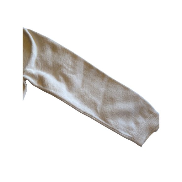 Liz Claiborne Ivory Knit Pullover Sweater Women’s XL 100% Cotton Button Detail - Picture 8 of 14